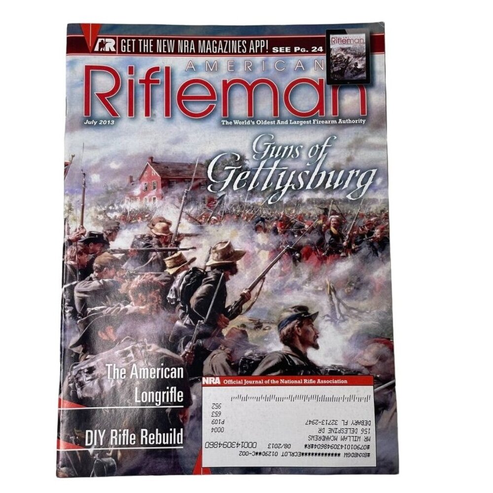 American Rifleman NRA Magazine July 2013 Vol 161 No 7 Gettysburg u